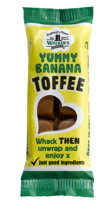 Walker's Nonsuch Yummy Banana Toffee Bars 50g - 24 x 50g Bars