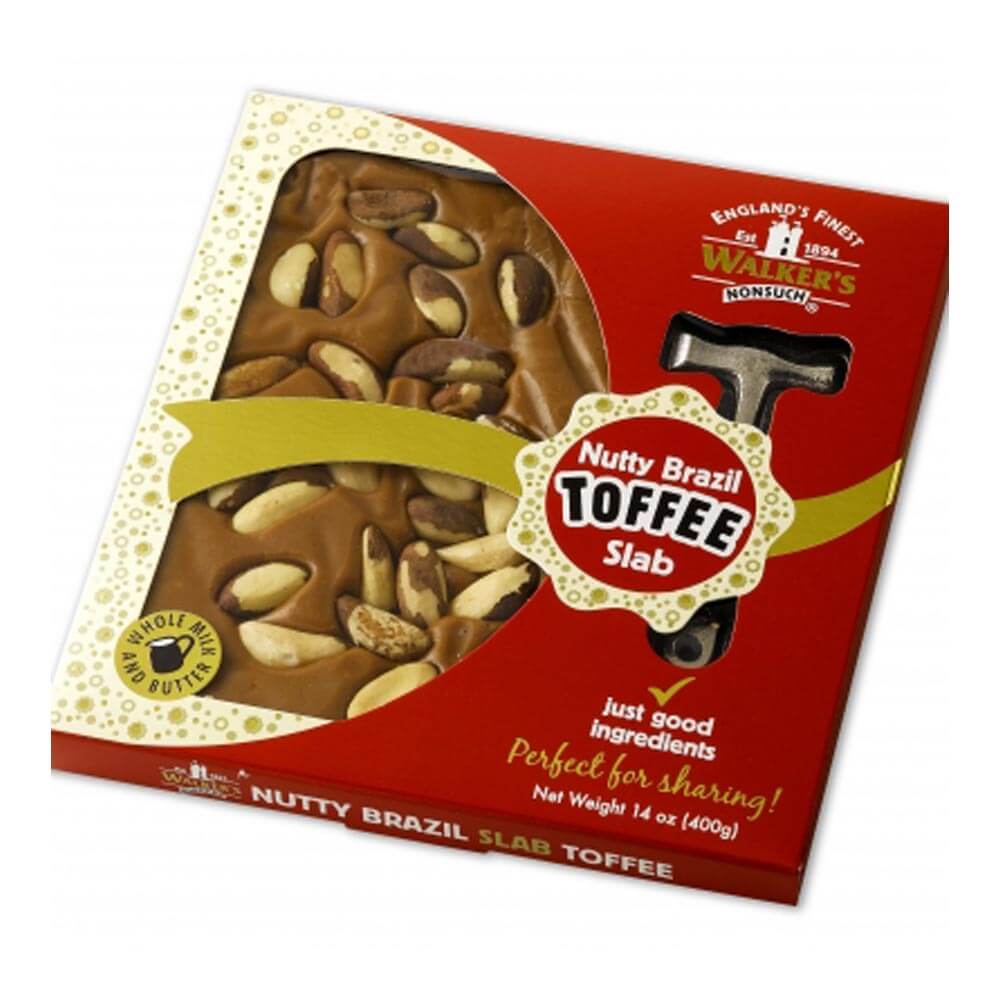Walker's Nonsuch Nutty Brazil Toffee Hammer Pack 400g - 1 x 400g Box