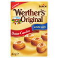Werther's Original Sugar Free Caramel Butter Candies Box 42g - 10 x 42g Boxes