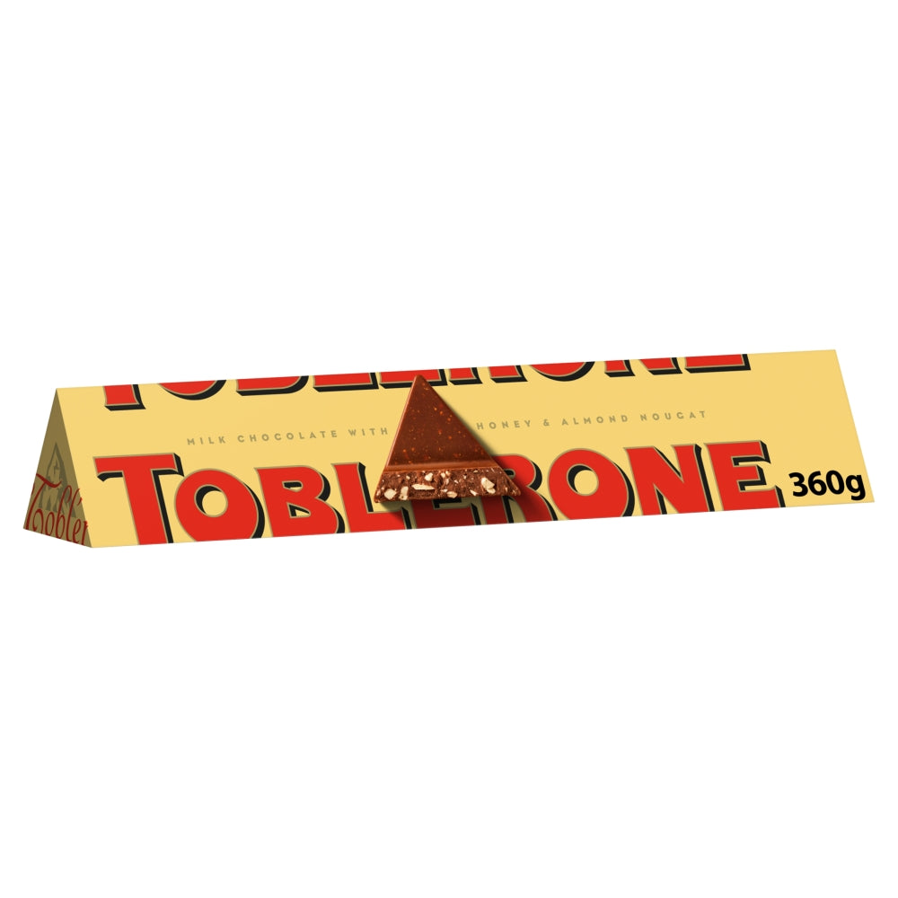 Toblerone Milk Chocolate Bar 360g - 1 x 360g Bar