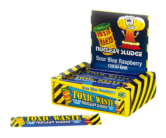 Toxic Waste Blue Raspberry Chew Bars 20g - 50 x 20g Bars