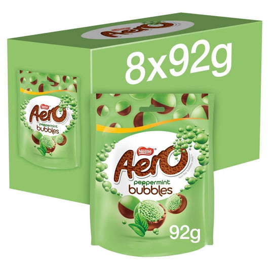 Aero Bubbles Peppermint Milk Chocolate Sharing Bag 92g - 8 x 92g Bags