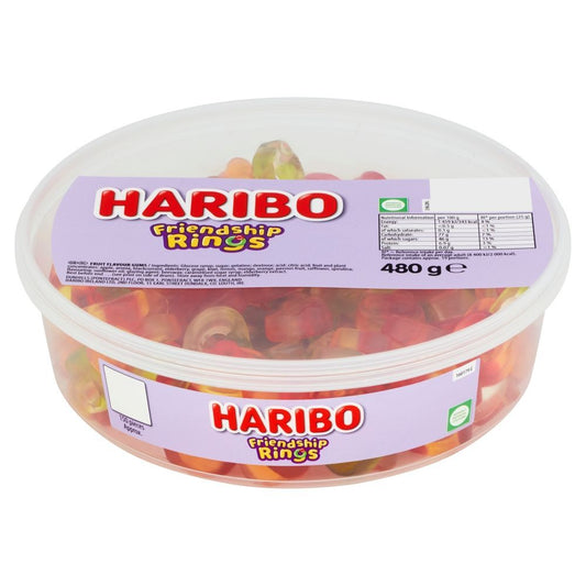 Haribo Friendship Rings Tub 480g - 1 x 480g Tub
