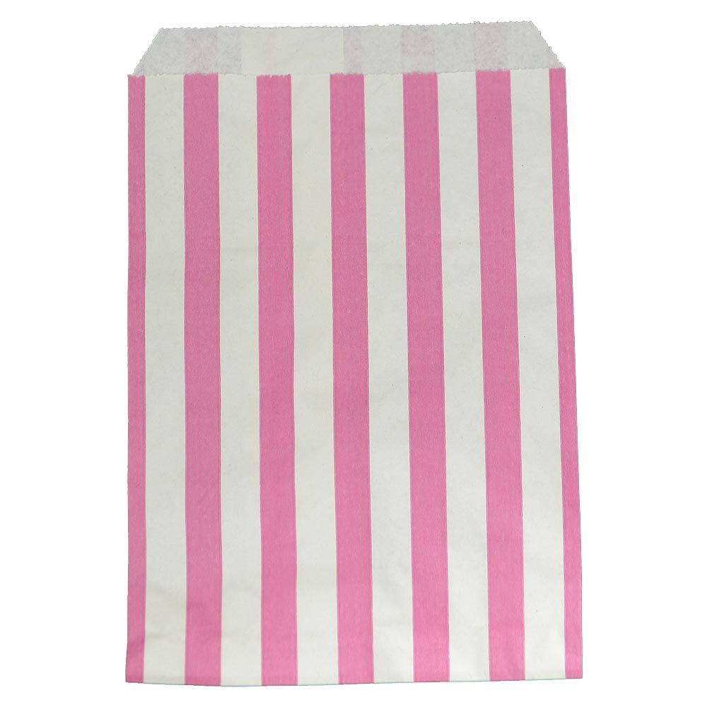 Accessories Pink & White Candy Striped Paper Bags - 1000 Bags