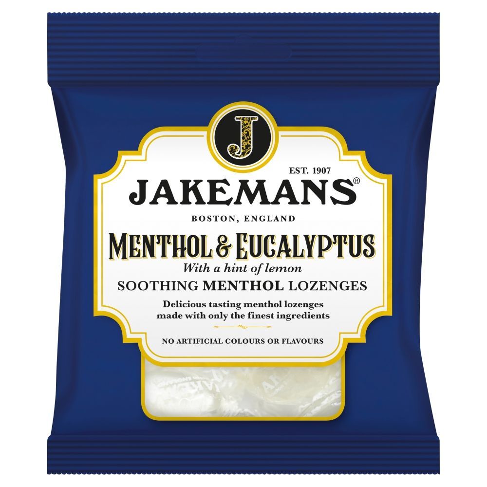 Jakemans Menthol & Eucalyptus Soothing Menthol Lozenges 73g - 12 x 73g Bags