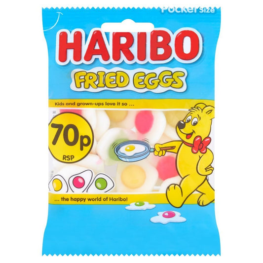 Haribo Fried Eggs Bag 60g 70p PMP - 20 x 60g Bags