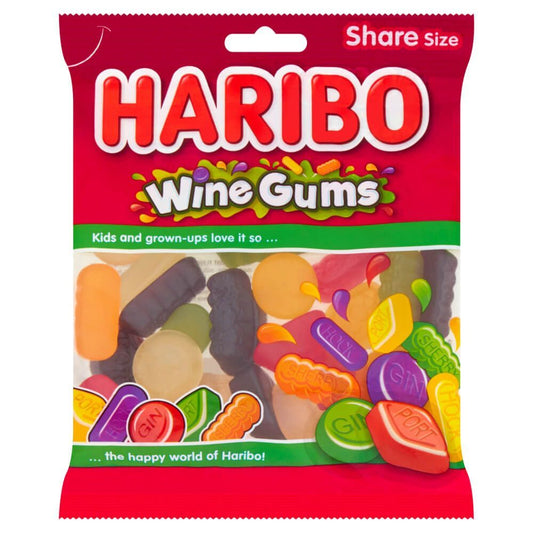 Haribo Wine Gums Share Bag 160g - 12 x 160g Bags