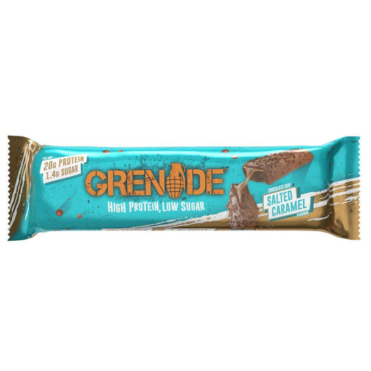Grenade Chocolate Chip Salted Caramel Flavour Protein Bar 60g - 12 x 60g Bars