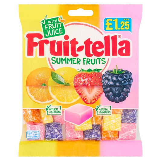 Fruitella Fruit-tella Summer Fruits 135g £1.25 PMP - 12 x 135g Bags