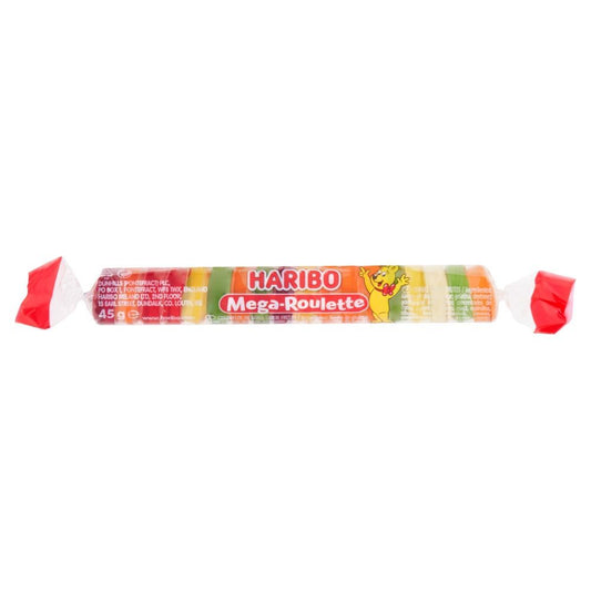 Haribo Mega-Roulette Rolls 45g 70p PMP - 40 x 45g Rolls