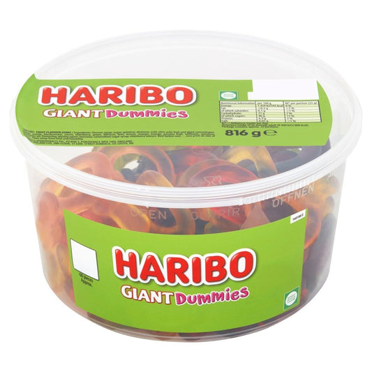 Haribo Giant Dummies Tub 816g - 1 x 816g Tub