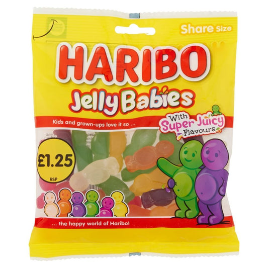 Haribo Jelly Babies Bags 140g £1.25 PMP - 12 x 140g Bags
