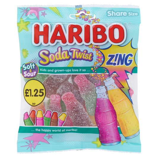 Haribo Soda Twist Zing 160g £1.25 PMP - 12 x 160g Bags