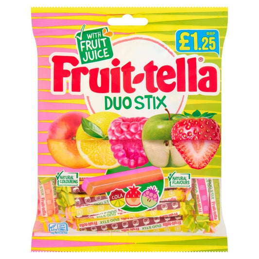 Fruittella Duo Stix Bag 135g £1.25 PMP - 12 x 135g Bags