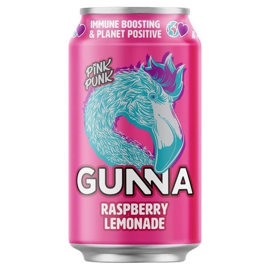 Gunna Pink Punk Raspberry Lemonade Can 330ml - 24 x 330ml Cans