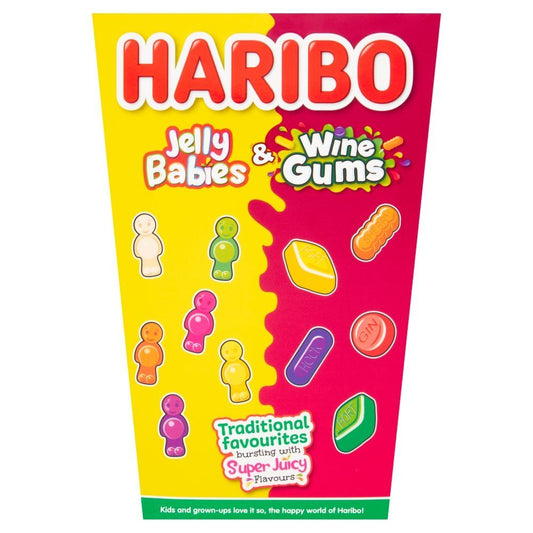 Haribo Jelly Babies & Wine Gum Gift Box 800g - 1 x 800g Box
