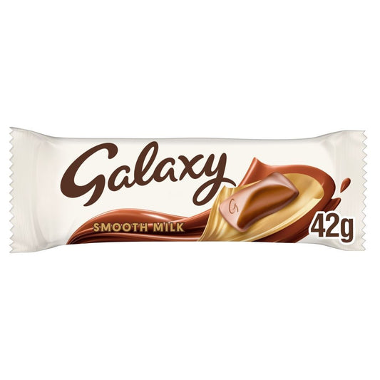Galaxy Smooth Milk Chocolate Snack Bar Vegetarian 42g - 24 x 42g Bars
