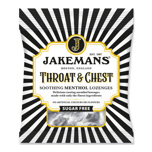 Jakemans Throat and Chest Sugar Free Bag 50g - 12 x 50g Bags
