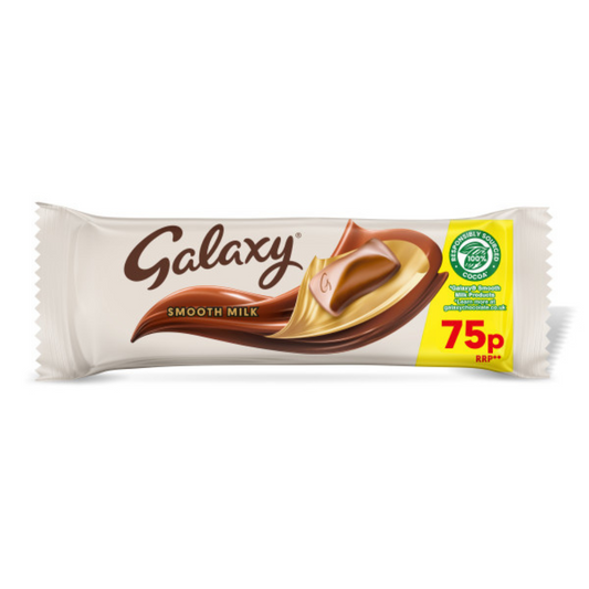 Galaxy Smooth Milk Chocolate Snack Bar £0.75 PMP 42g - 24 x 42g Bars