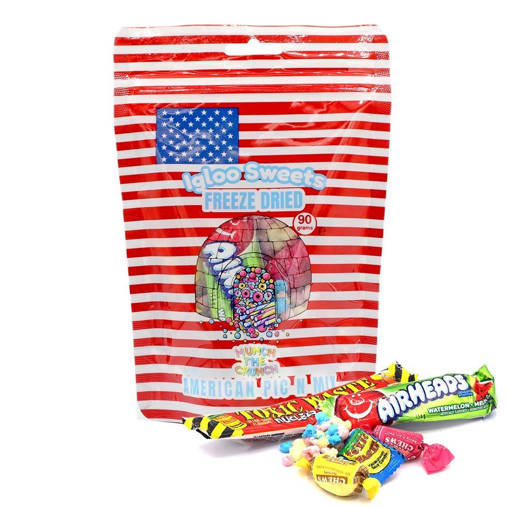 Igloo American Pic n Mix Freeze Dried Sweets Pouch 90g - 10 x 90g Pouches