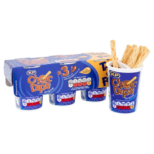 KP Choc Dips Original 84g 3 Pack - 8 x (3x28g)