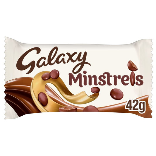 Galaxy Minstrels Milk Chocolate Buttons Bag 42g - 40 x 42g Bags