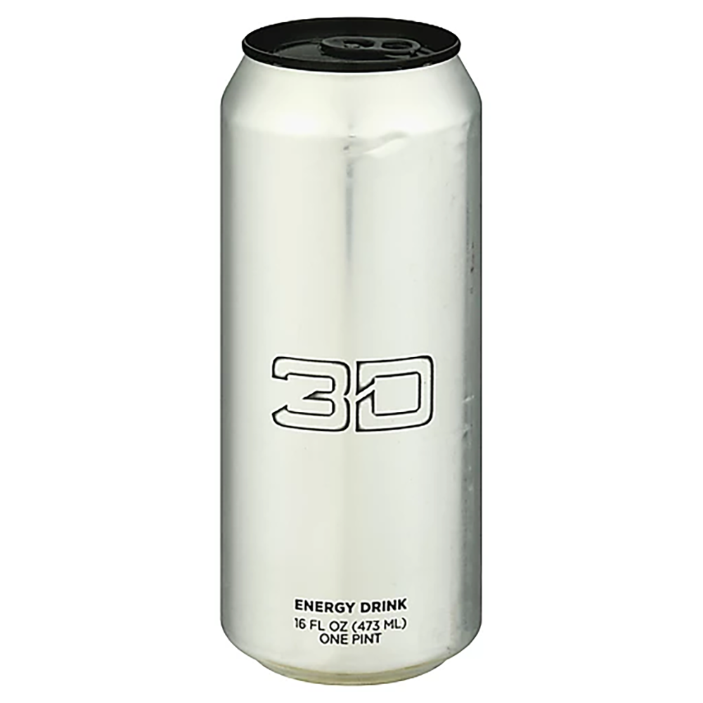 3D Energy Silver Can 473ml - 12 x 473ml Cans