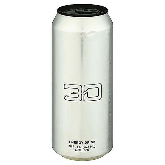 3D Energy Silver Can 473ml - 12 x 473ml Cans