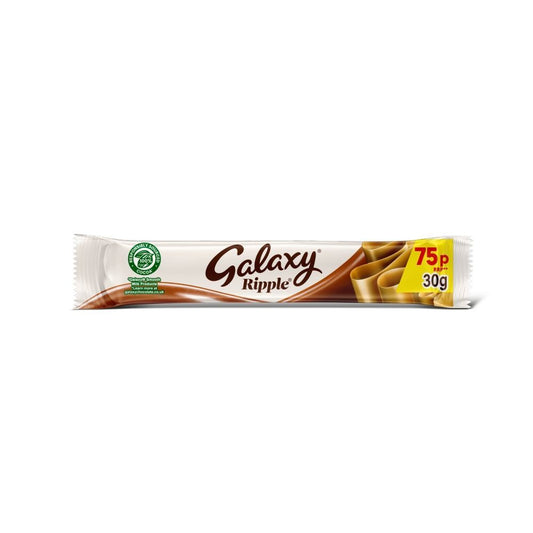 Galaxy Ripple Milk Chocolate Snack Bar £0.75 PMP 30g - 36 x 30g Bars