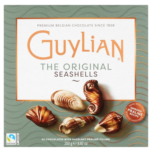 Guylian The Original Seashells 22 Chocolates with Hazelnut Praliné Filling 250g - 1 x 250g Pack