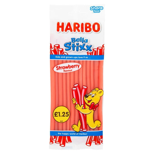 Haribo Balla Stixx Strawberry Flavour 140g £1.25 PMP - 12 x 140g Bags